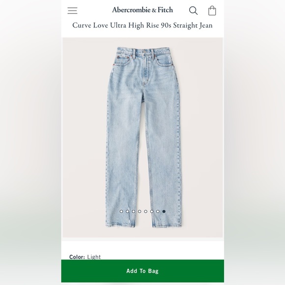 Abercrombie & Fitch Jeans Curve Love Size 23 extra short - Picture 4 of 4